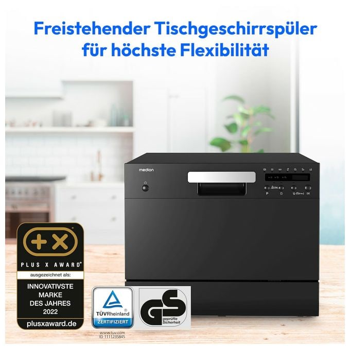 60 cm Geschirrspüler unterbaufähig Leise 6 Maßgedecke aquaStop Funktion Life DWT60 MD37496 