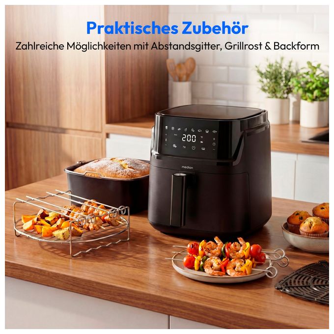 Heißluftfritteuse 7,2 l 1650 W  Life P15 XL (Schwarz) 