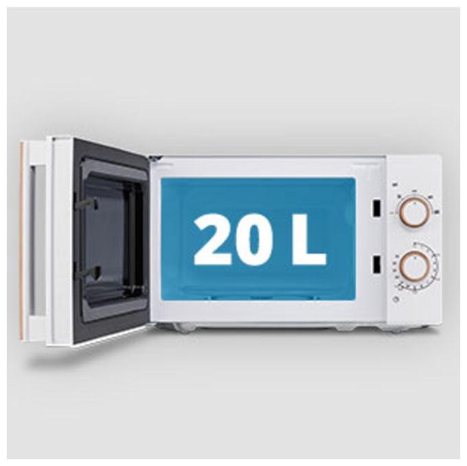 Freistehende Mikrowelle 700 W Größe: klein 5 Stufen  MD10596 (Weiß) 