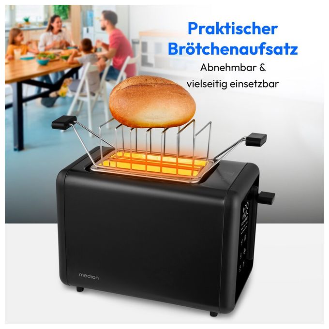 Toaster 850 W 2 Scheibe(n) 7 Stufen  MD12102 (Schwarz) 