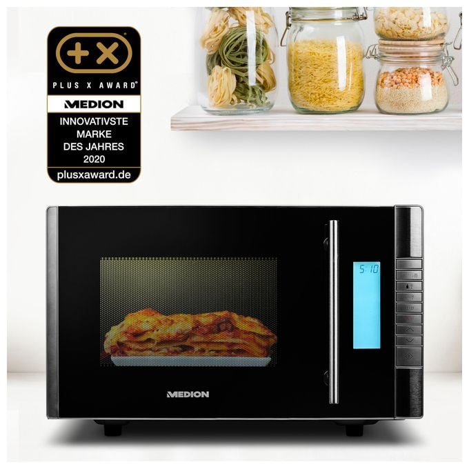 Standgeräte Solo 800 W Größe: klein 5 Stufen Grill  MD14482 (Schwarz, Edelstahl) 