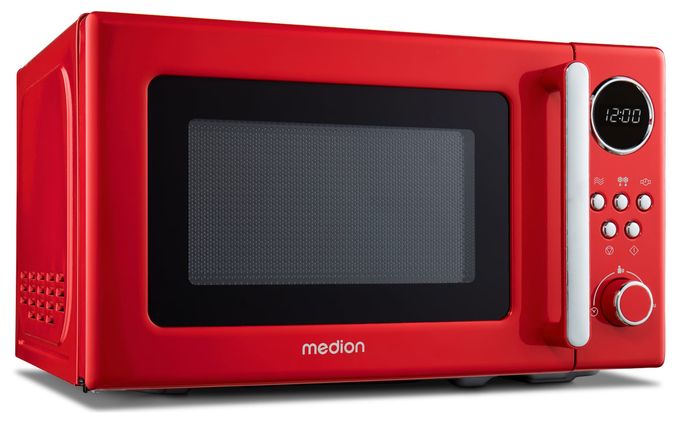 Freistehende Mikrowelle 800 W Größe: klein 5 Stufen  MD15000 (Rot) 