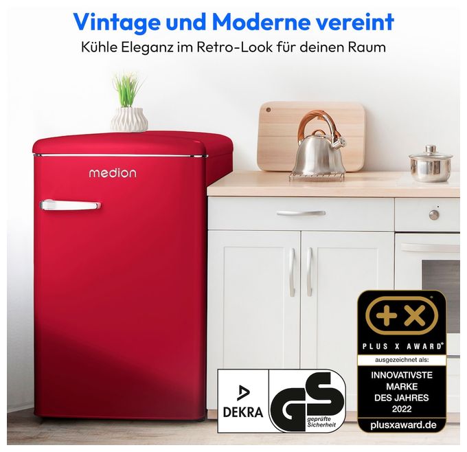 108 l / 95 l Kühlschrank freistehend EEK: D 110 kWh Jahr  MD37790 (Rot) 