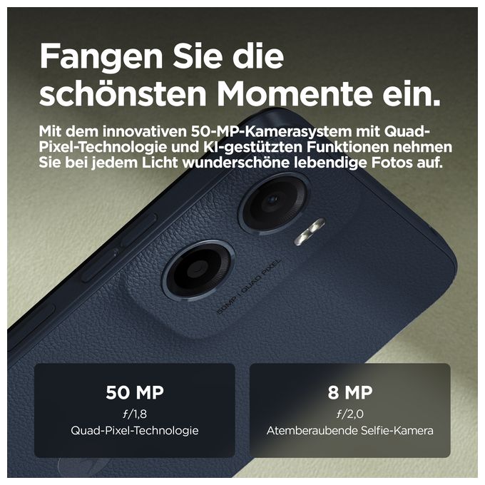 128 GB 4G Smartphone 16,9 cm (6.67 Zoll) 2,0 GHz Android 50 MP Einzelne Kamera Kamera Dual Sim WiFi 5  Moto G05 (Blau) 