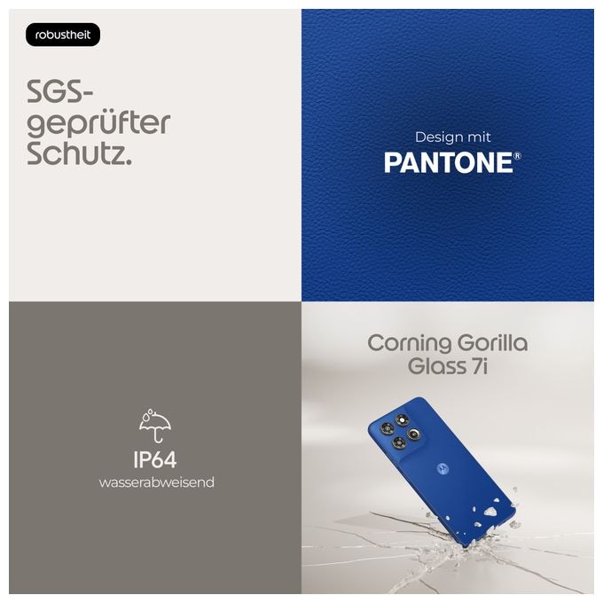 128 GB 5G Smartphone 16,9 cm (6.67 Zoll) Android 50 MP Einzelne Kamera Kamera Dual Sim WiFi 5 (PANTONE Nautical Blue) Moto G37 