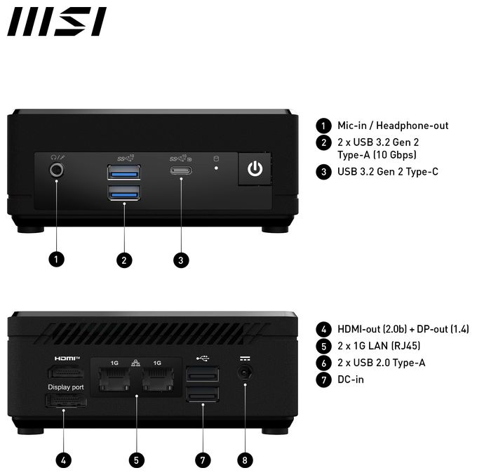 Mini-PC Intel® N 4 GB Ram 128 GB SSD Windows 11 Pro intern Cubi N ADL-007DE 