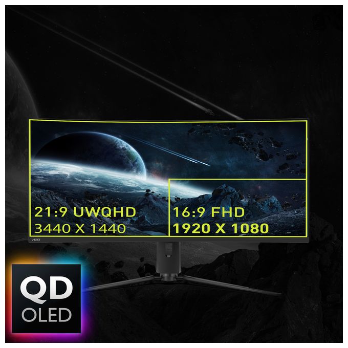 Quad HD Monitor 86,4 cm (34 Zoll) 21:9 0,03 ms  MAG 341CQPDE (Schwarz) 