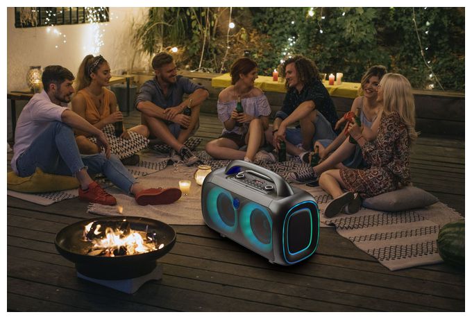 80 W Bluetooth Lautsprecher Laufzeit bis 5 h  Sound Box 80S (Schwarz) 