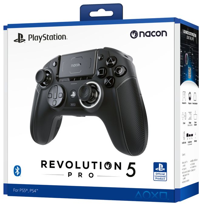 Gamepad für PC, PlayStation PS4, PlayStation PS5  Revolution 5 Pro (Schwarz) 