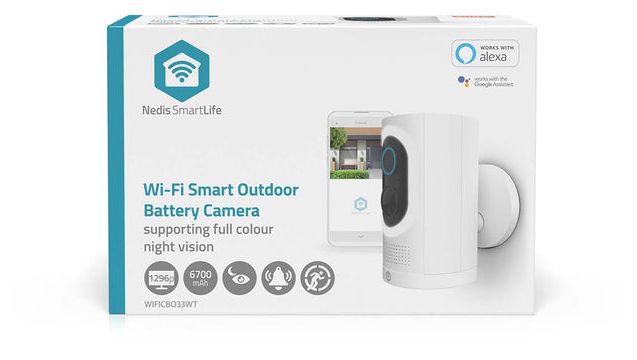 2304 x 1296 Pixel IP-Sicherheitskamera IP65 Innen & Außen Nachtsicht  SmartLife WIFICBO33WT (Weiß) 