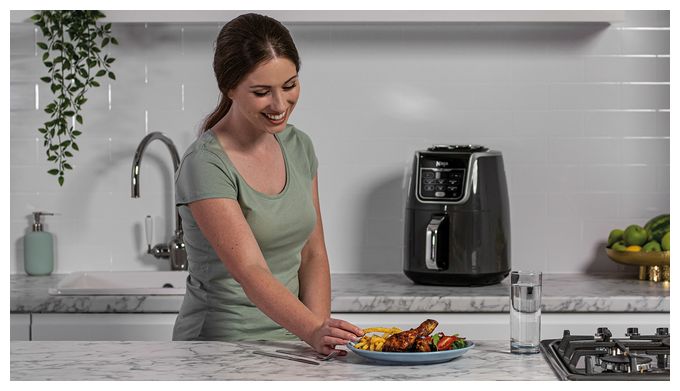 Heißluftfritteuse 5,2 l 1750 W  AF160EU MAX (Grau) 