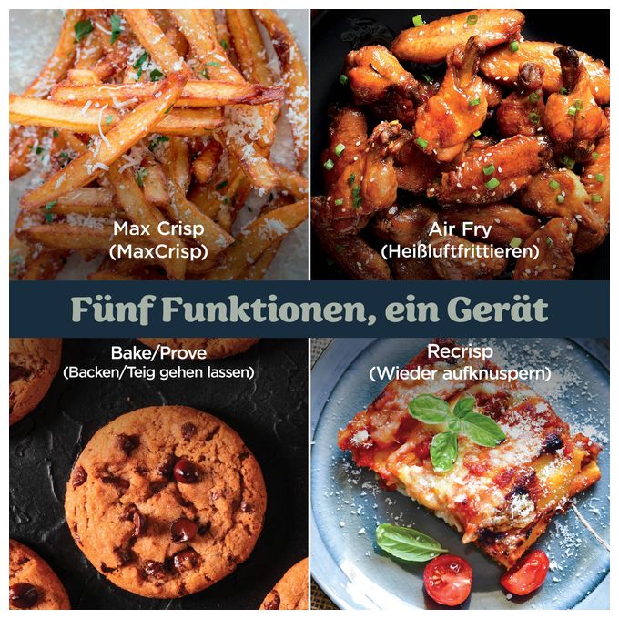 Heißluftfritteuse 5,7 l 2000 W  AS090EUGN Crispi Pro 5-in-1 (Grün) 