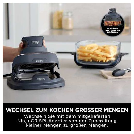 Heißluftfritteuse 3,8 l 1700 W (Blau, Grau, Transparent) FN101EU Crispi 