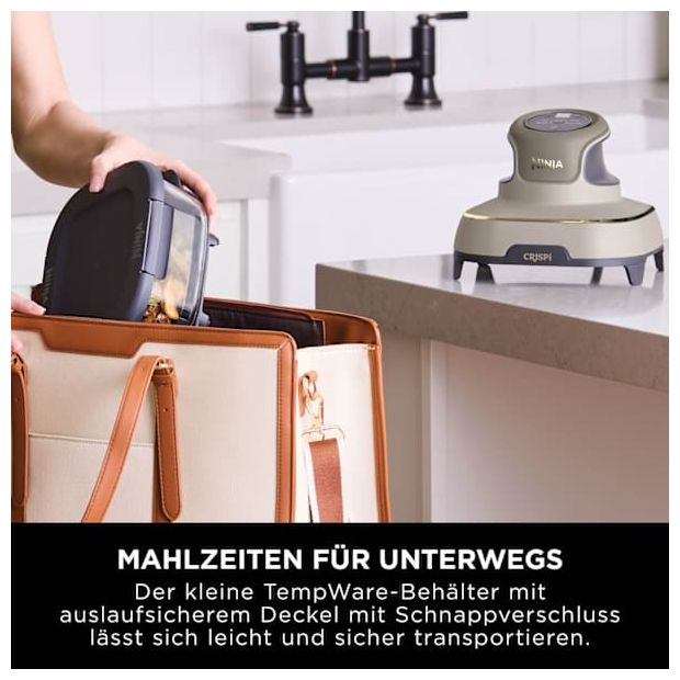 Heißluftfritteuse 3,8 l 1700 W (Grau, Steinfarbe, Transparent) FN101EU Crispi 