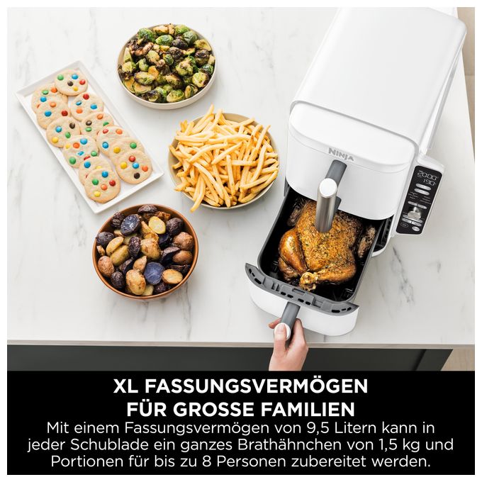Doppel Heißluftfritteuse 9,5 l 2470 W  SL400EU XL (Weiß) 