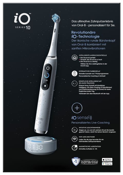 Rotierende-vibrierende Zahnbürste für Erwachsene  iO Series 10 (Weiß) 