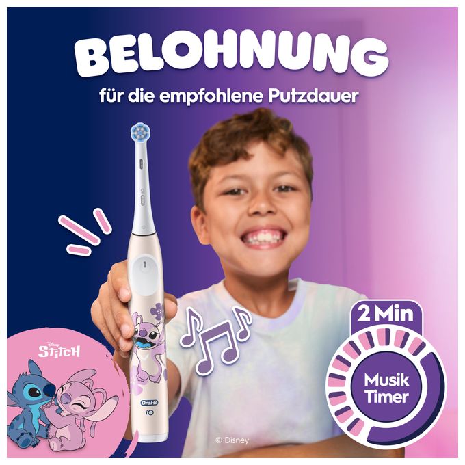 Rotierende Zahnbürste für Kinder  Kids Stitch (Weiß/Pink) 