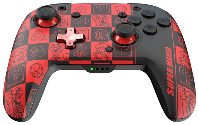 Analog / Digital Gamepad für Nintendo Switch, Nintendo Switch OLED  Rematch Glow Super Mario Super Icons (Schwarz, Grün, Rot) 