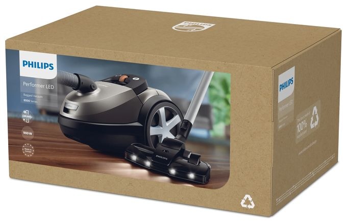 Bodenstaubsauger mit Staubbeutel 900 W HEPA 8000 series XD8152/12 