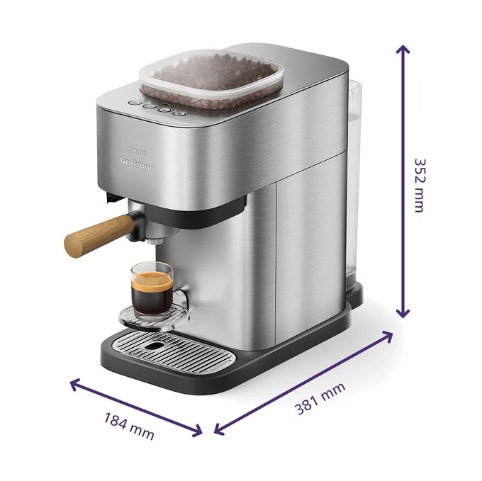 Siebträger Kaffeemaschine 16 bar  BAR500/00 (Edelstahl) 