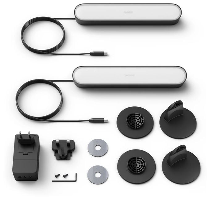 Set für intelligente Beleuchtung Multi Hue Starter-Set: 2 Play Lightbars + Hue Bridge Pro 