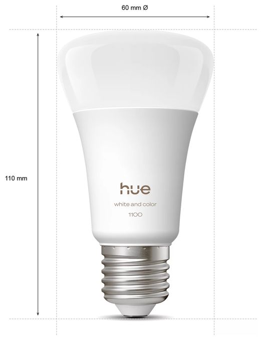 LED Intelligentes Leuchtmittel Multi Hue White and Color Ambiance A60 E27 – 1100 lm 