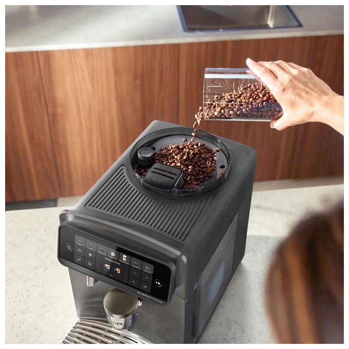 Kaffeevollautomat 15 bar 1,9 l 275 g (Cashmere Grey) Series 6000 EP6551/91 LatteGo Pro Aromis 
