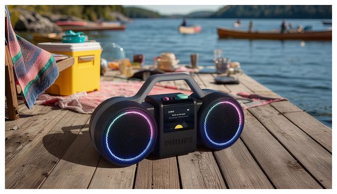 60 W Bluetooth Lautsprecher IP67 Laufzeit bis 24 h  TAMS60 The Roller (Schwarz) 