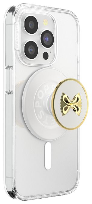Fingerring  PopGrip Enamel Pasta (Gold, Weiß) 