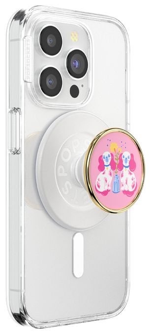 Fingerring  PopGrip Enamel Staffordshire Furries (Mehrfarbig, Pink) 