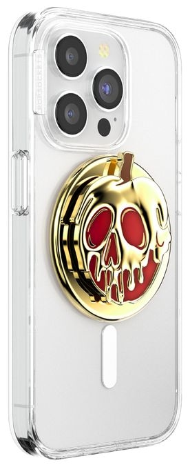 Fingerring für Apple iPhone 12  PopGrip für MagSafe Enamel Poison Apple (Gold, Rot) 