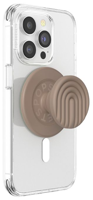 Fingerring für Apple iPhone 12+  PopGrip MagSafe Latte Curves (Beige) 