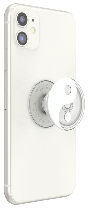 Fingerring für Jede Marke  PopGrip PlantCore Yin and Yang (Grau, Weiß) 