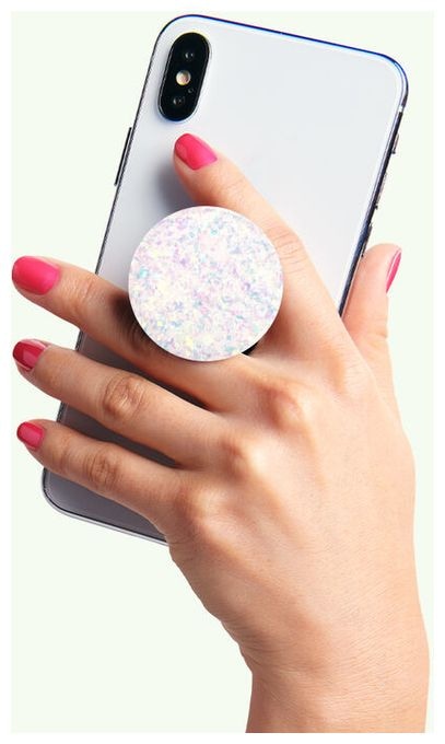 Fingerring für Universal  PopGrip Premium Iridescent Confetti White (Mehrfarbig) 
