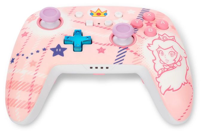 Gamepad für Nintendo Switch, Nintendo Switch Lite, Nintendo Switch OLED  Enhanced Wireless Controller Super Mario Princess Peach Plaid (Pink) 