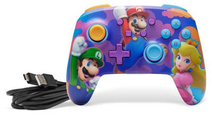 Analog / Digital Gamepad für Nintendo Switch, Nintendo Switch Lite, Nintendo Switch OLED  Enhanced Wireless Controller Super Mario - Color Splash Heroes (Mehrfarbig) 