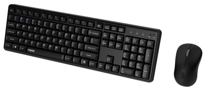 Büro Tastatur RF Wireless + Bluetooth 2.4 GHz  8150M (Schwarz) 