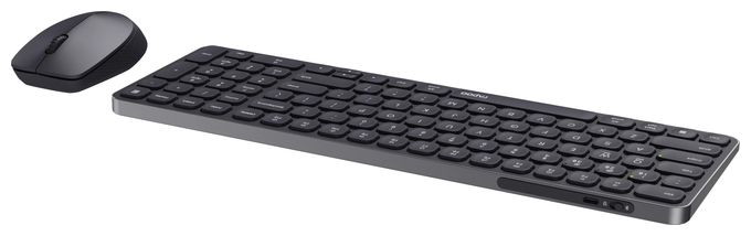 Büro Tastatur RF Wireless + Bluetooth 2.4 GHz  9710M (Dunkles Grau) 