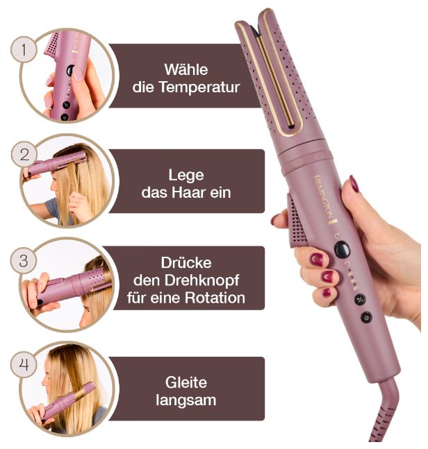 Lockenstab 25 W  CI8930 AIRvive 2-in-1 Airstyler (Pink) 