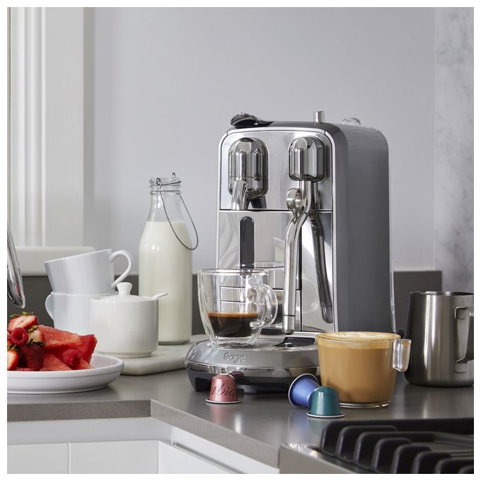 Nespresso Kapselmaschine 19 bar 1,5 l  Creatista Plus (Silber) 