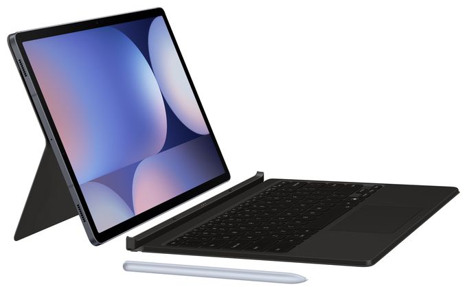 für Samsung Galaxy Tab S10+ / S9+ / S9 FE+ bis 31,5 cm (12.4")  Book Cover Keyboard EF-DX825 (Schwarz) 