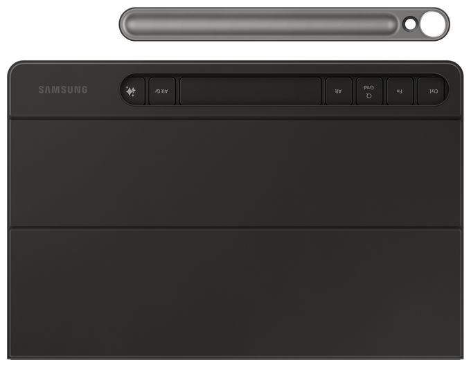 für Samsung Galaxy Tab S9, Galaxy Tab S9 FE bis 27,9 cm (11")  Book Cover Keyboard Slim EF-DX720 (Schwarz) 