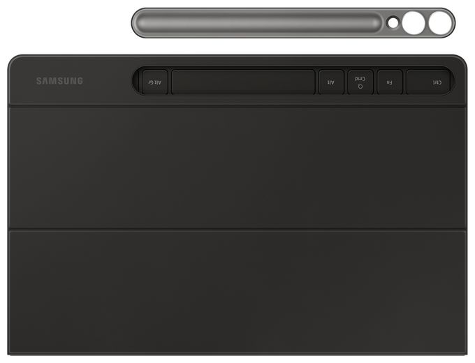 für Samsung Galaxy Tab S10+, Galaxy Tab S9+, Galaxy Tab S9 FE+ bis 31,5 cm (12.4") Kratzresistent mit Magnetisch  Book Cover Keyboard Slim (Schwarz) 