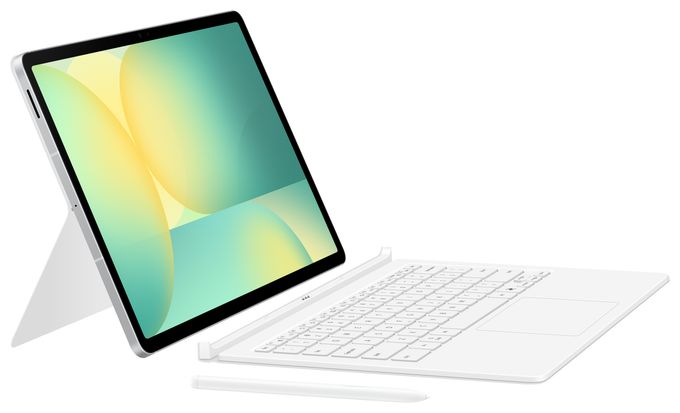 für Samsung Galaxy Tab S10 FE+  Book Cover Keyboard (Weiß) 
