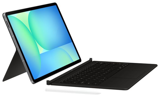 für Samsung Galaxy Tab S10 FE+  Book Cover Keyboard (Schwarz) 
