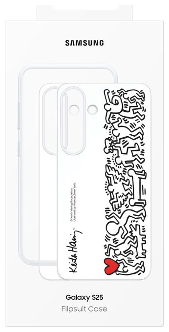 Cover für Samsung Galaxy S25  FlipSuit Case (Mehrfarbig, Weiß) 