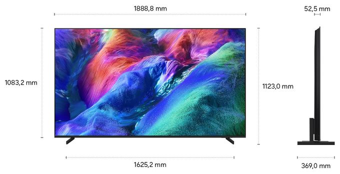 Micro RGB 2,16 m (85 Zoll) Fernseher 4K Ultra HD VESA 600 x 400 mm  GMR85R85HAUXZG (Schwarz, Titan) 