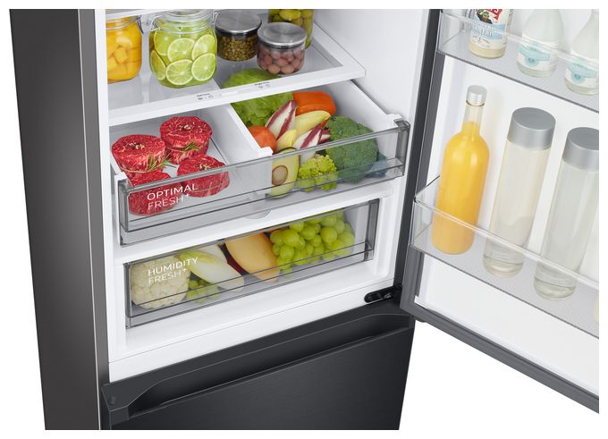 273 l / 114 l Kühl-Gefrierkombi freistehend NoFrost 134 kWh Jahr  RL38C7B5BB1 (Schwarz) 