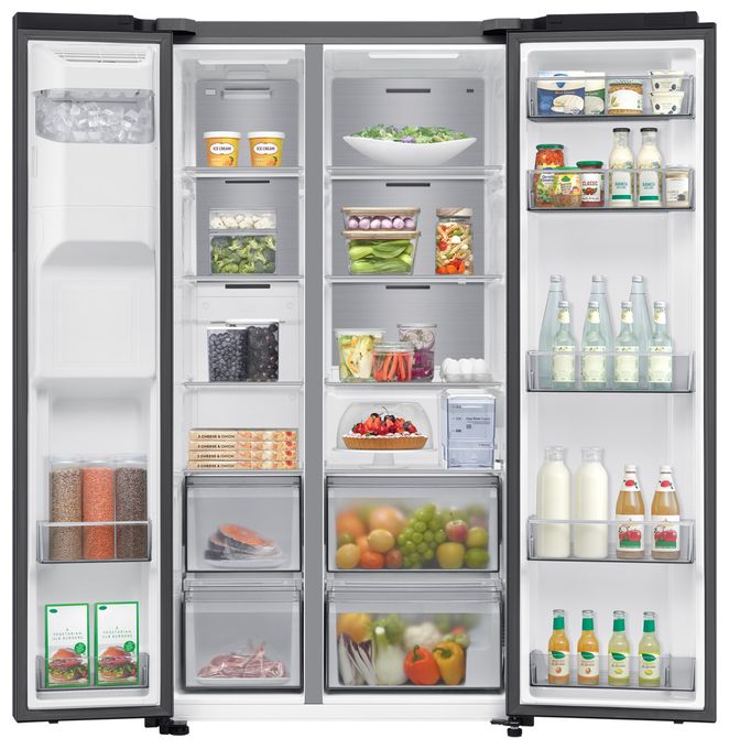 Side-by-Side Kühl-/ Gefrierkombination 420 l / 220 l 279 kWh 1780 mm x 912 mm  RS70F65KDF (Schwarz) 