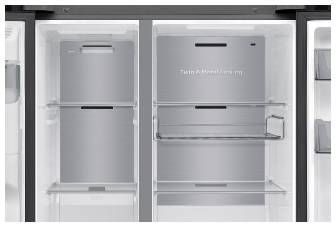 Side-by-Side Kühl-/ Gefrierkombination 409 l / 225 l 180 kWh 1780 mm x 912 mm  RS80F66KBF (Schwarz) 